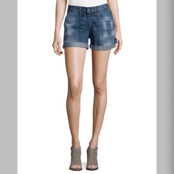 Rag and Bone cuffed carpenter denim shorts - Picture 3 of 5